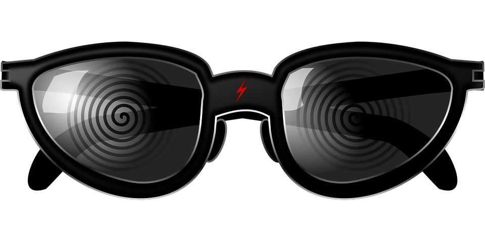Glasses, Specs, Sunglasses, X-Ray, Dark, Black